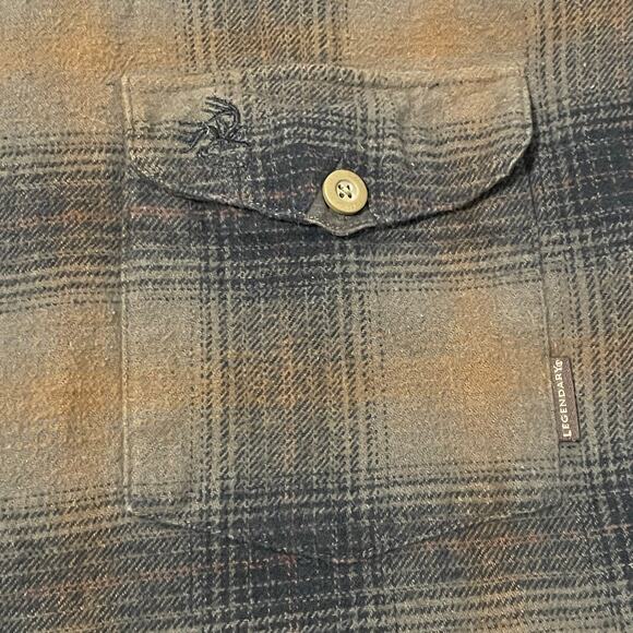 Legendary Whitetails Men’s Flannel Shacket Button Up Shirt 2XL Green Black Brown - Picture 12 of 17